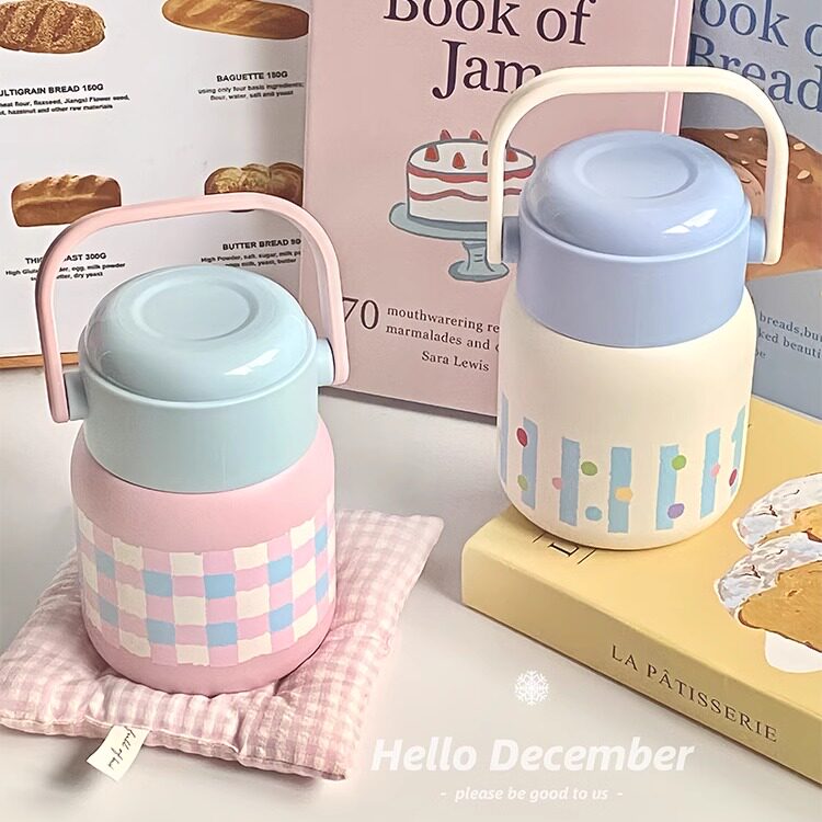 316焖烧杯不锈钢保温便当盒桶可携式水杯ins高颜值焖粥罐早餐杯牛