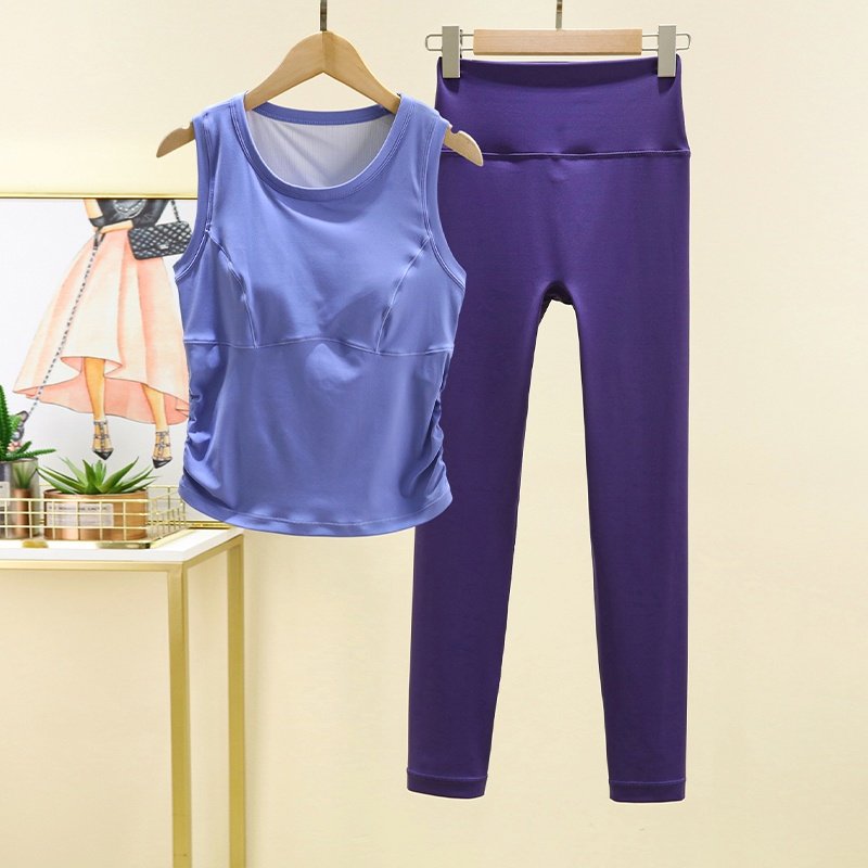 夏季新款背心套装女一体杯健身短款显瘦上衣普拉提训练服瑜伽服,运动服/休闲服装,健身衣,淘宝优惠券,粉丝福利购,淘宝优惠卷