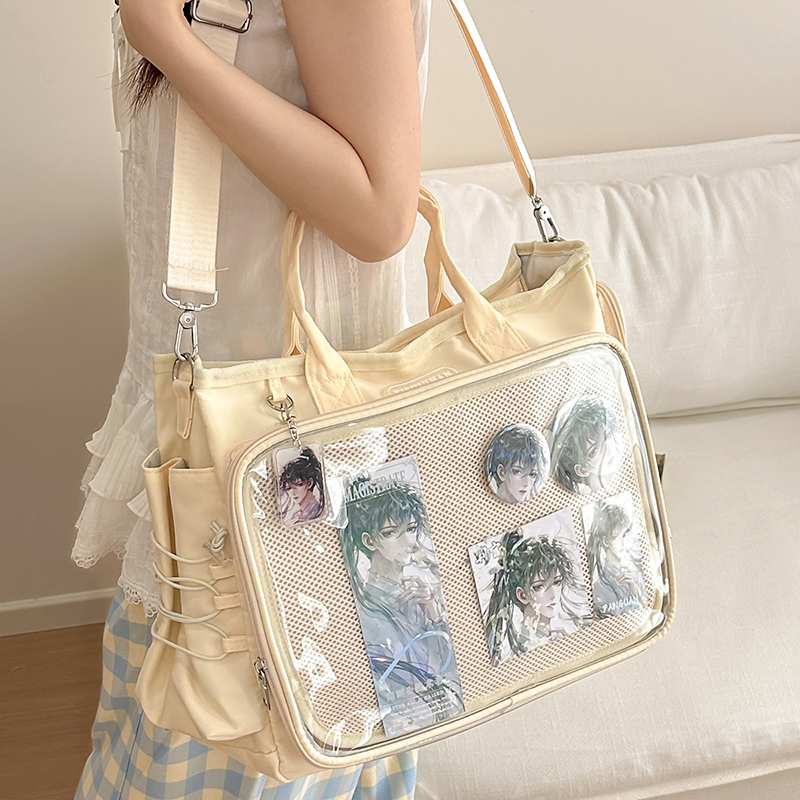 超大食量痛包多用书包痛上课学生包大容量斜挎三用二次元吧唧娃包