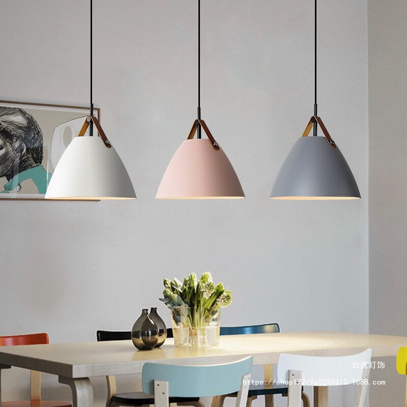 北欧餐厅吊灯三头现代简约卧室床头吧台吊灯服装店单头餐桌小吊灯