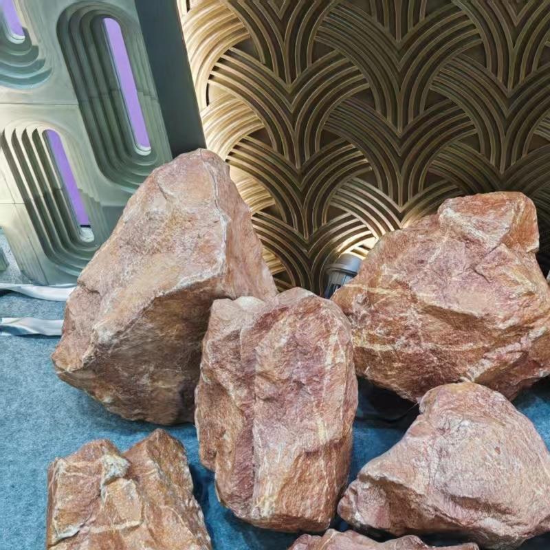 仿真沙生石黄色景观PU泡沫石头仙侠影视剧园林庭院黄山石火山石