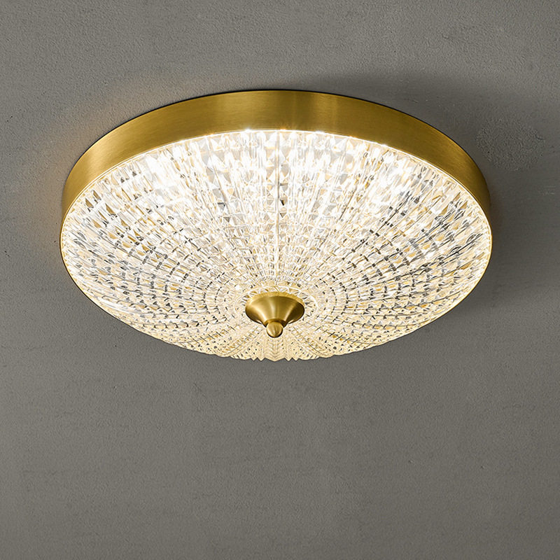 美式全铜轻奢卧室吸顶灯欧式简约别墅样板间餐厅书房衣帽间阳台灯