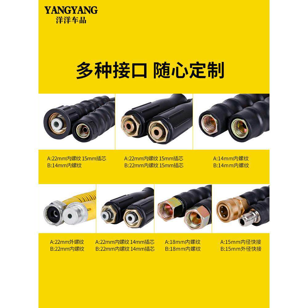 ◇防爆高压洗车机刷车泵3858型出水黑猫05清洗机商用家用◇钢丝管