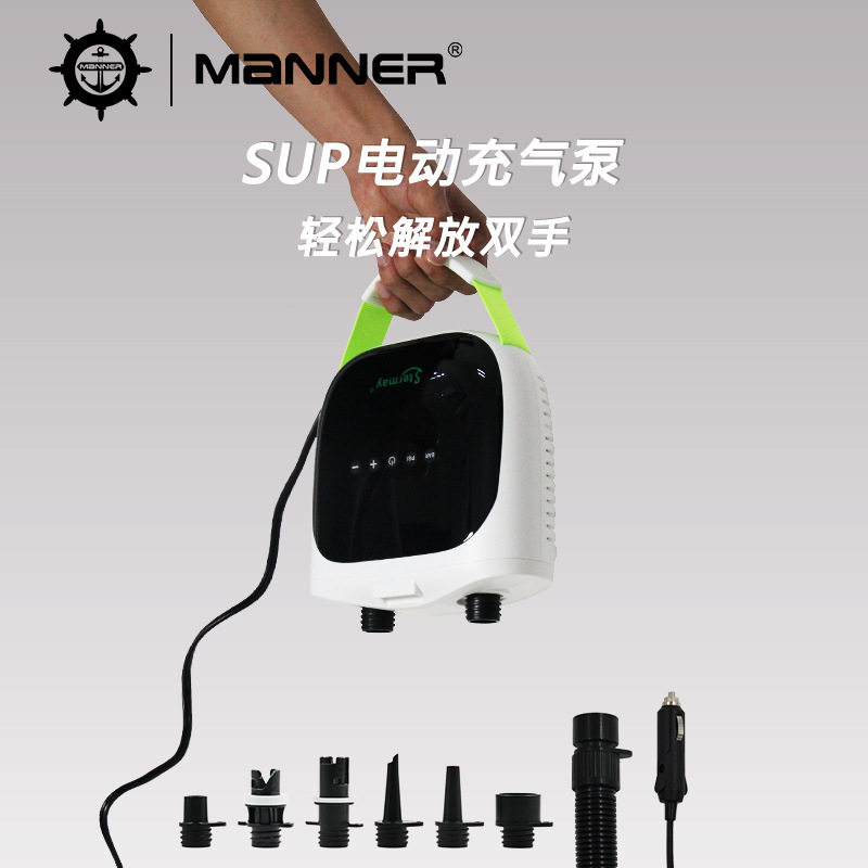 户外电动充气泵SUP桨板充气帐篷充气床皮划艇钓鱼浮台便携打气泵