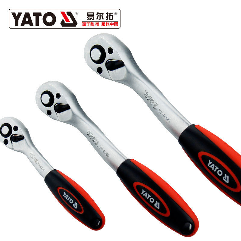 YATO快速棘轮扳手小飞中飞大飞双向自动刺轮套筒省力扳手汽修工具