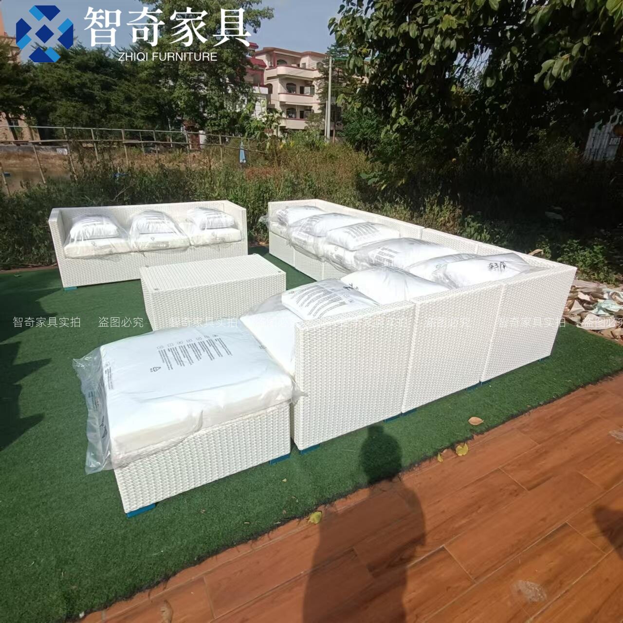 户外藤编沙发休闲客厅庭院露台酒店藤艺室外藤椅藤编民宿防水组合