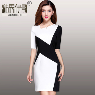 速发黑白连衣裙夏神2021年裙季新款高端职业装气质天范小春子