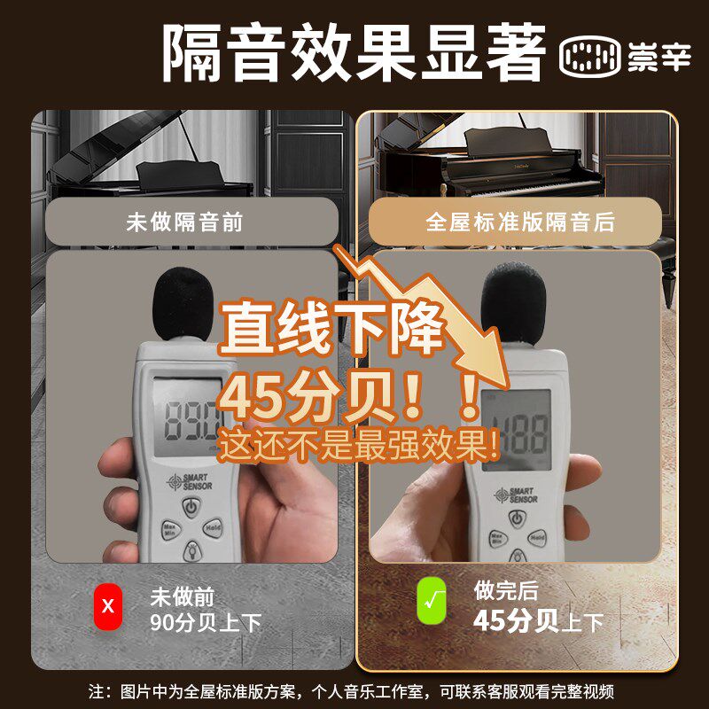速发家庭钢琴房鼓房装修吸音降噪舞蹈室声学材料设计施工全屋隔音