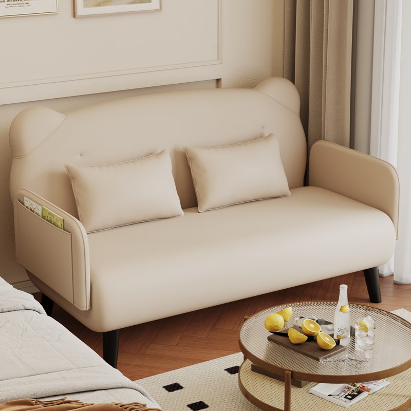 速发实木沙发人可折叠两用小户多型功能懒人沙发客厅单双床可躺伸