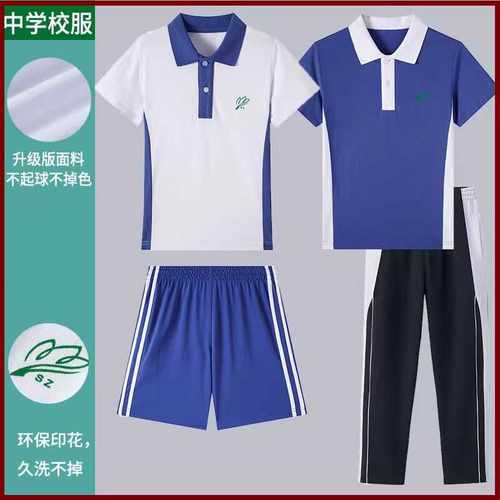 深圳校服中学生夏季短袖长袖套装