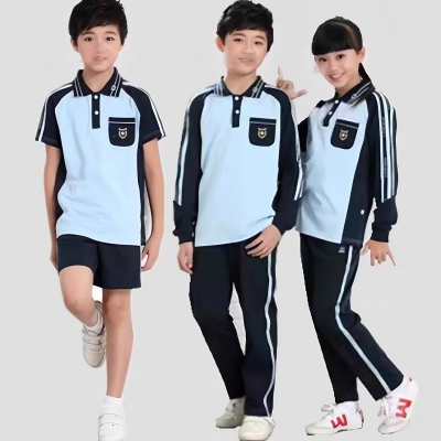 南宁校服中小学生短袖长裤外套装