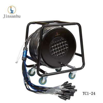 工厂24路多通道音频信号线缆车演出流动多讯道多芯舞台移动电缆车