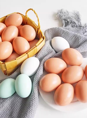 实心木制仿真鸡蛋 引窝假蛋模型儿童手绘涂鸦彩蛋 过家家益智手工