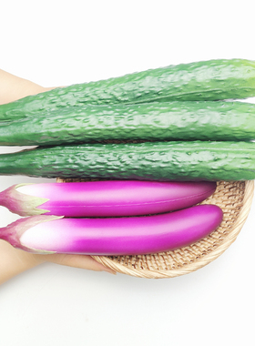 仿真蔬菜食物模型软硅胶PU黄瓜茄子橱柜装饰家居摆件摄影道具玩具