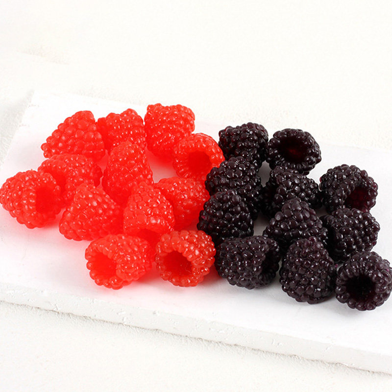 仿真红黑树莓模型假水果拍摄道具ins风水果店陈列装饰假桑葚道具
