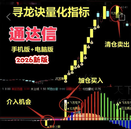 通达信2026版寻龙诀Ai量化系统检测游资和主力资金动向量化指标