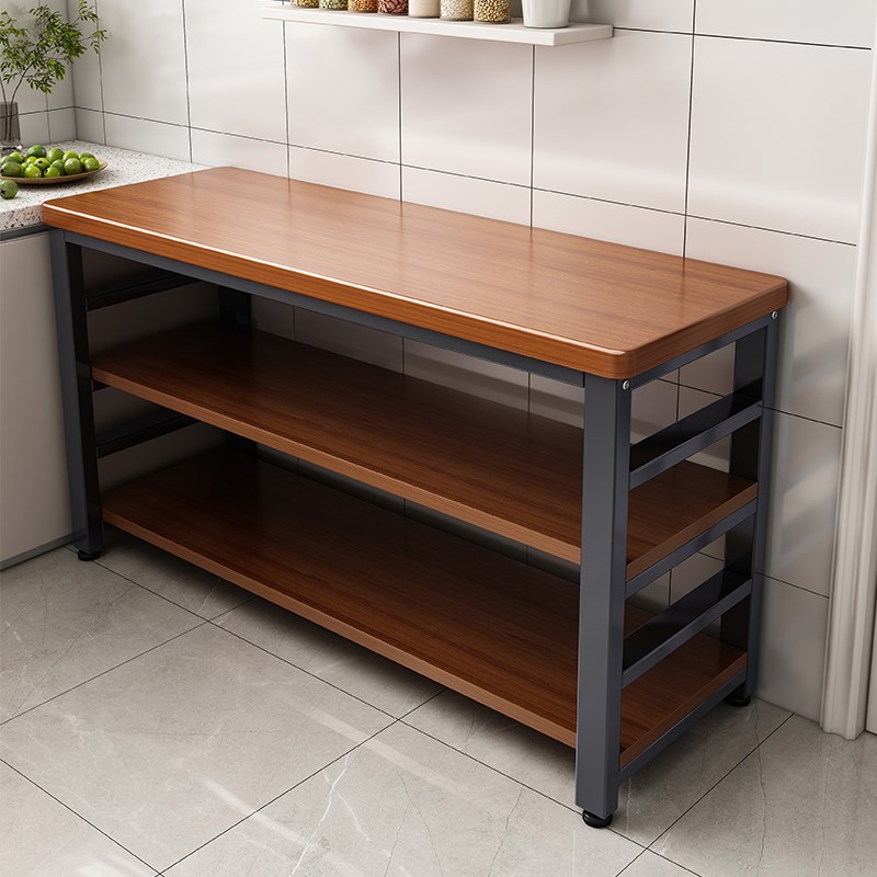 厨房多功能置物架落地切菜桌子工作台多层储物架子靠墙一体窄边柜