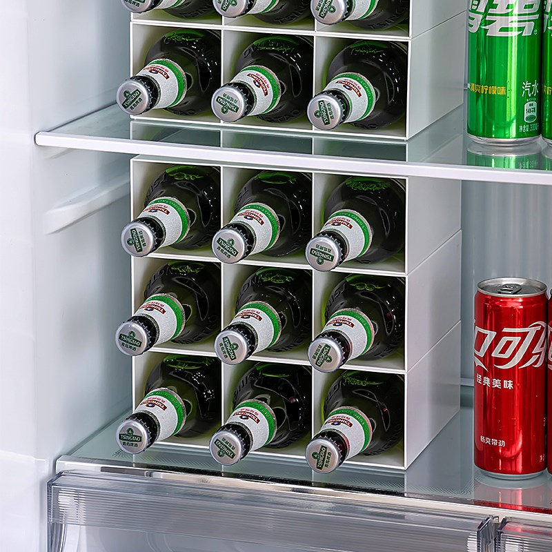 冰箱放饮料瓶收纳架啤酒瓶防翻滚矿泉水防滑分隔固定架置物架