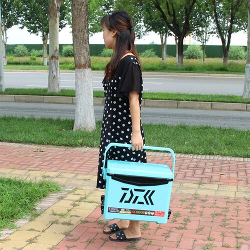 20升小钓箱迷你3.8公斤便携小冰箱带增氧孔泵四脚升降箱体加硬钓