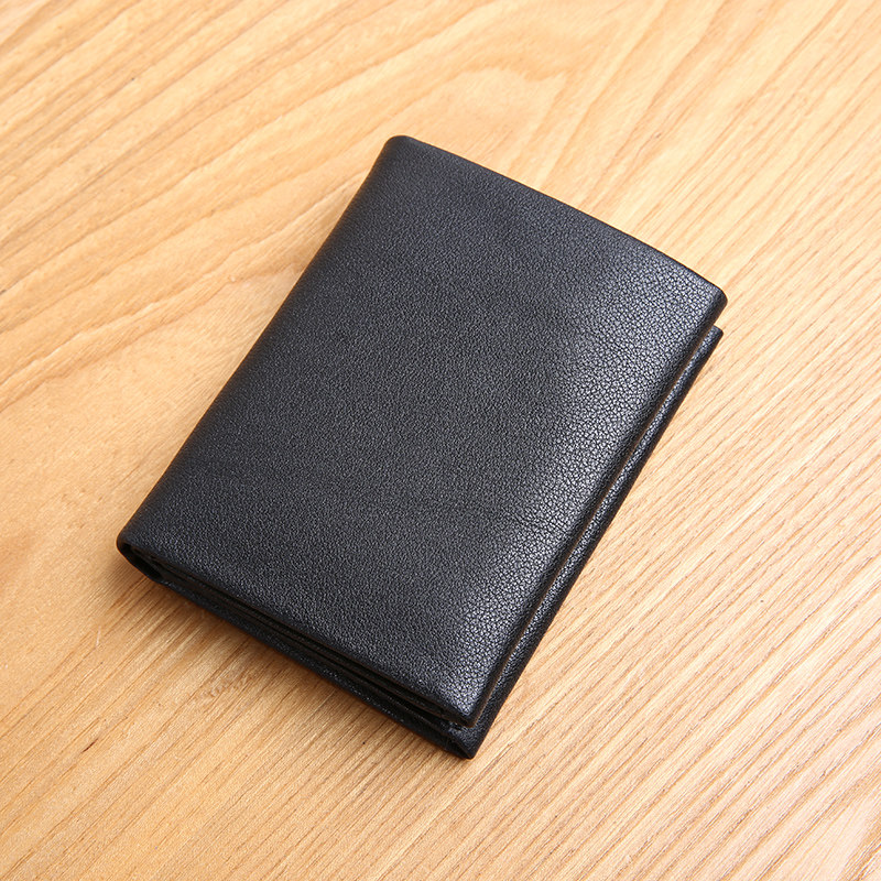 夏天用超薄钱包男士真皮短款软皮简约牛皮迷你小钱包竖款青年学生