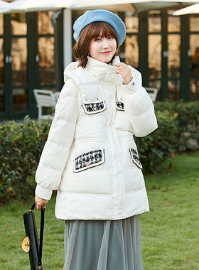 孕妇冬季长袖连帽短款棉服羽绒服打底马甲袖口可拿下纯色韩版外套