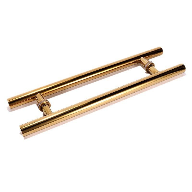 圆管黑色有框门烤漆门把手不锈钢玻璃门超市商场大门拉手