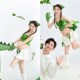 日系小清新孕妈拍摄影楼私房俏皮艺术服装 个性 孕妇照吊带套装 新款