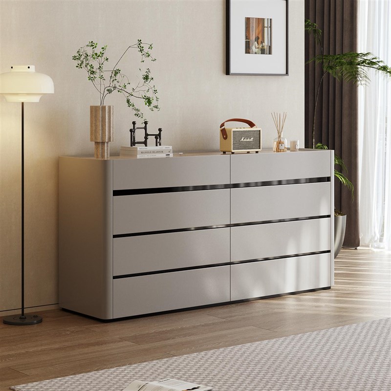 实木斗柜卧室置物柜意式客厅斗柜木质房间简约八斗柜大容量储物柜