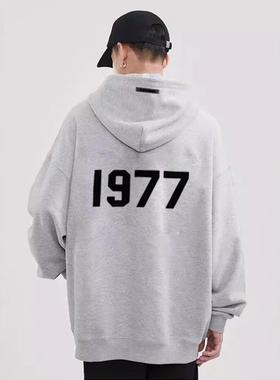 CTST美式LS新款潮牌后背1977拉链加绒卫衣男女情侣款百搭外套上衣