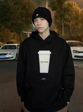 CTST美式11DONE TRACK杯子印花套头卫衣宽松休闲男女高街连帽衫潮