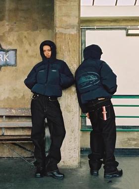 CTST美式美2025冬季新款恶魔岛印花棉服连帽防水保暖男女款厚外套