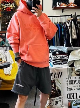 CTST新款帽衫ESSENTIALS复线植绒印花美式潮牌卫衣男女情侣连帽