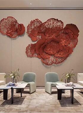 金属壁饰墙面装饰体AL900393挂件玄关现代大堂客厅V创意立会朵镂