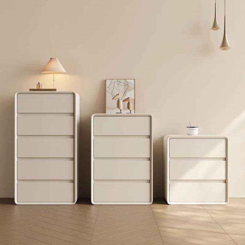 头11069奶斗油风实木四五柜客厅抽屉柜储物柜卧室简约现代收三纳