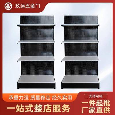 30宽黑色示超市小货店架直无品牌/播间钩展架便利店潮玩置物挂架