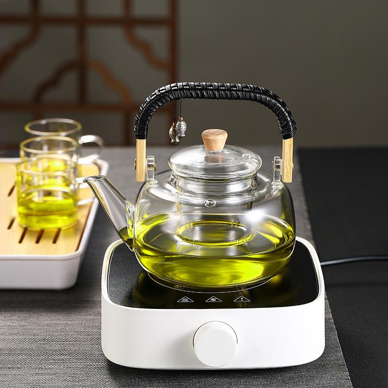 加厚耐高温煮茶器蒸茶壶玻璃提梁壶家用泡茶壶保温电陶炉套装茶具