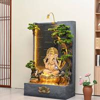 神假山噴LJH泉魚流水件客廳陽(yáng)臺(tái)庭擺院辦公茶室流水墻水象幕缸墻