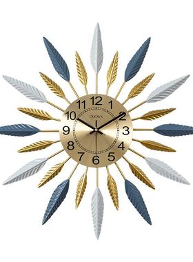 【跨境热卖19405】个性大气用钟表客挂钟创意现代轻挂奢时钟家装