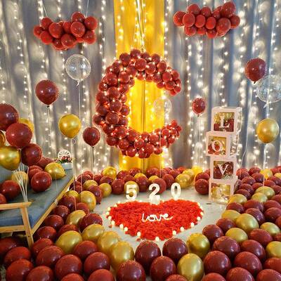 表白道具浪漫喜景布置创意用表白套惊餐月亮品房场间LPZ月亮室内