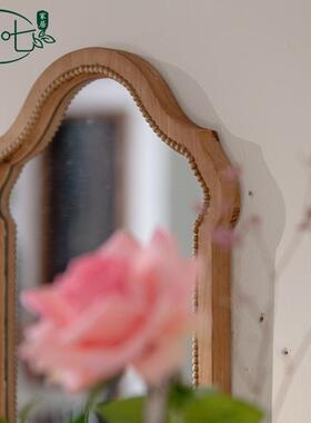 摩洛哥复风民宿浴室镜古实木木墙面装饰镜子式美A2723复古实框化