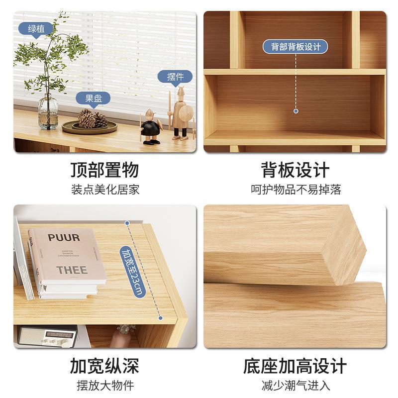 书柜现代简约带门防尘格子柜子家用客厅收纳储物柜小型置物架书架