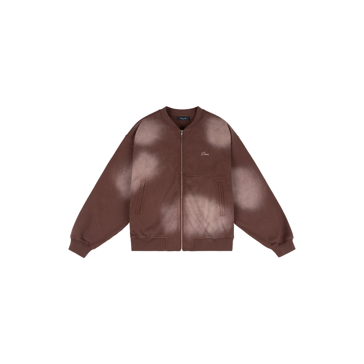 Dime MTL Faded Fleece Bomber 美式Dime扎染拉链开衫卫衣外套男