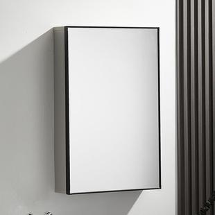 清新现代感轻奢小尺寸卫生间吊柜收纳镜箱太空铝智能镜柜可免打孔