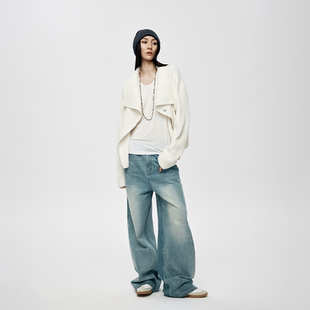 RURE pp同款 不规则领口剪裁设计感澳洲羊毛初秋外套 小包子心