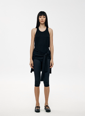 【特价】RURE 云感亲肤7分骑行裤子短裤运动服运动女夏薄款黑色