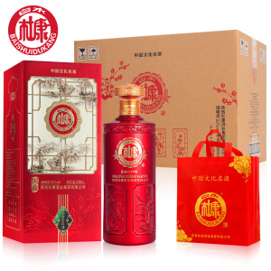 白水杜康梅兰竹菊浓香型白酒52度500ml*6瓶整箱纯粮食酒送礼