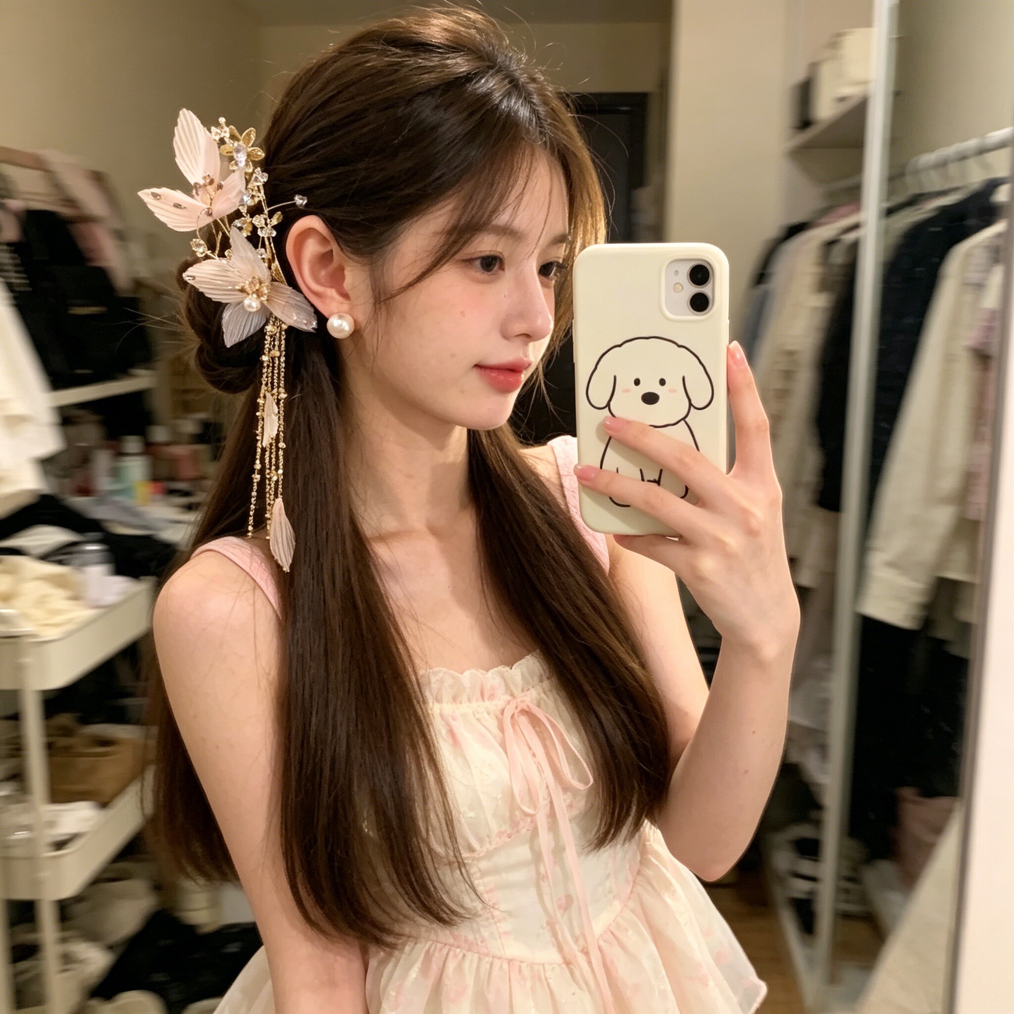 灿若繁花~新中式古风蝴蝶流苏发夹2026新款新娘头饰旗袍发饰女