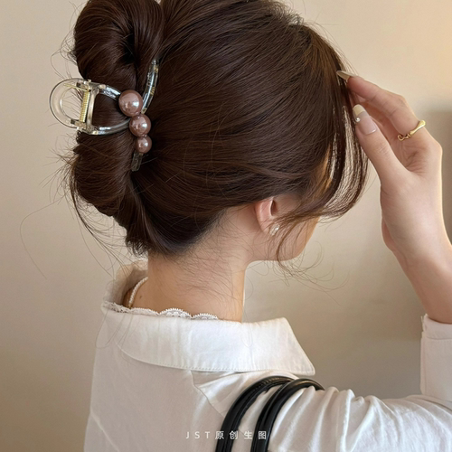 轻奢气质珍珠抓夹发夹