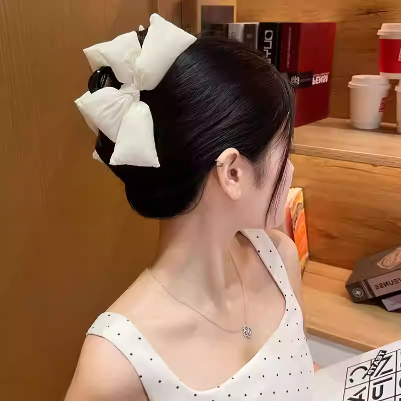 韩系立体充棉蝴蝶结抓夹女高级感2025新款鲨鱼夹盘发夹后脑勺头饰,饰品/流行首饰/时尚饰品新,发饰,淘宝优惠券,粉丝福利购,淘宝优惠卷