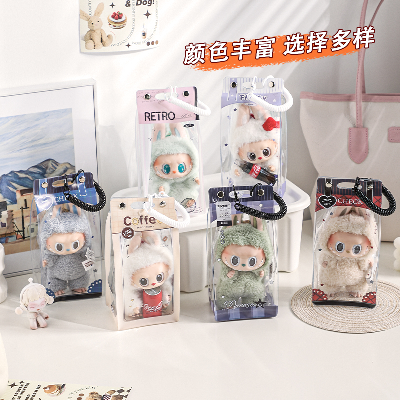 泡玛特拉布可口乐搪胶挂件